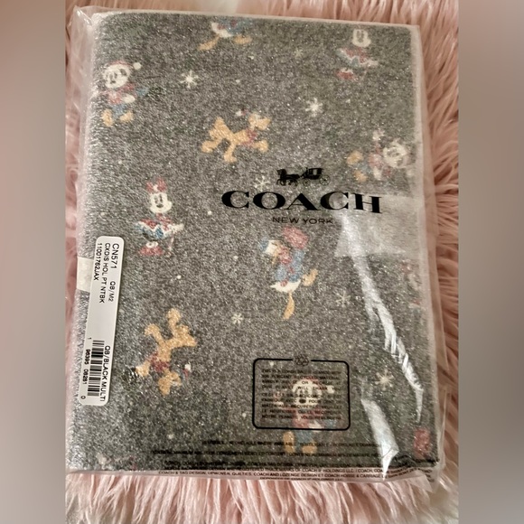 NEW Coach Disney X Coach Holiday Print Coated Canvas Leather Notebook Journal - Picture 2 of 15